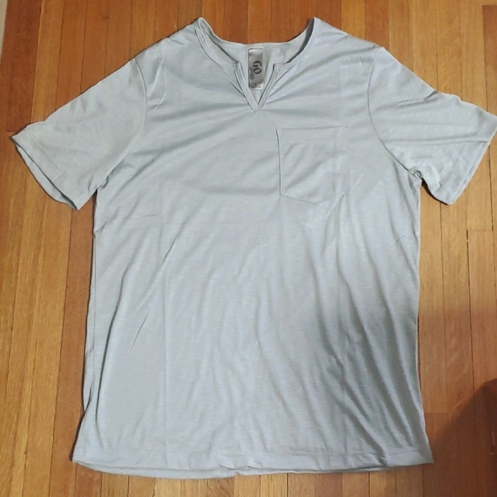 Go Couture Gray Short Sleeve Top NWOT size Large